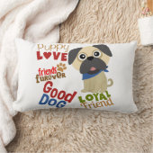 パグ最高のド友 ランバークッション (ブランケット)