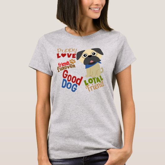 パグ最高のド友 Tシャツ (正面)