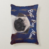 パグ最高のマのアクセント枕 アクセントクッション (正面(垂直))