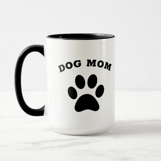 パグ母ママ犬ママ女性用マグ マグカップ (左)
