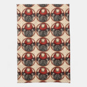 パグ消防士 キッチンタオル (縦)