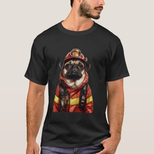 パグ消防士 Tシャツ (正面)
