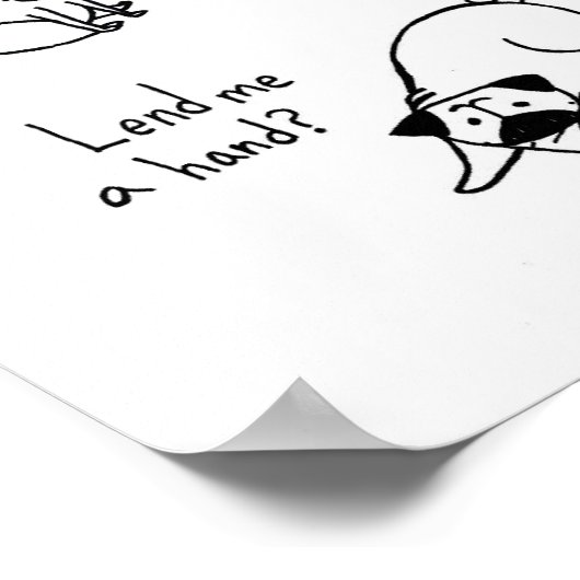 パグ熟語 ポスター (角)