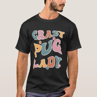 パグ熱狂するレディデザイン愛犬家 Tシャツ