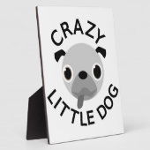 パグ熱狂する小犬 フォトプラーク (側面)