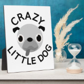 パグ熱狂する小犬 フォトプラーク (側面)