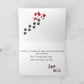 パグ犬からの父の幸せな日 カード (内部)