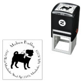 パグ犬かわいい セルフインキングスタンプ (インサイチュ)