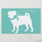 パグ犬かわいい 便箋 (正面)