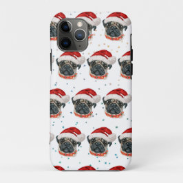 パグ犬がクリスマススターを育てる iPhone 11 PROケース