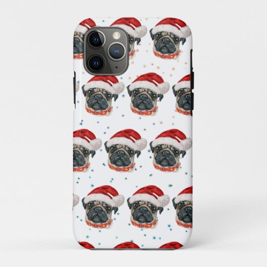 パグ犬がクリスマススターを育てる Case-Mate iPhoneケース (裏面)