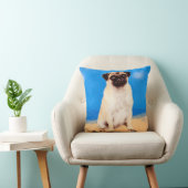 パグ犬が座ってビーチ クッション (椅子)