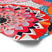 パグ犬と花001 – テーラージュエル ポスター (コーナー)