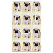 パグ犬のギフトバッグ スモールペーパーバッグ (正面)