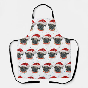 パグ犬のクリスマススター エプロン