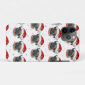 パグ犬のクリスマススター Case-Mate iPhoneケース (裏面(横))