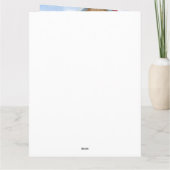 パグ犬のクリスマスハウス カード (裏面)