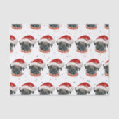 パグ犬のクリスマス星 薄葉紙 (正面)