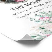 パグ犬のシグネチャードリンクの看板 ポスター (角)