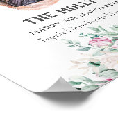 パグ犬のシグネチャードリンクの看板 ポスター (角)