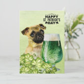 パグ犬のセントパトリックデー　帽子とビールと一緒 シーズンカード (スタンド正面)