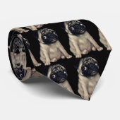 パグ犬のタイ ネクタイ (ロール)