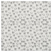 パグ犬のパターン ファブリック (見本)