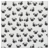 パグ犬のパターン ファブリック (クローズアップ)