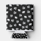 パグ犬のパターン 缶クーラー (裏面)