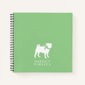 パグ犬のパピー手帳 ノートブック (正面)