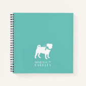 パグ犬のパピー手帳 ノートブック (正面)