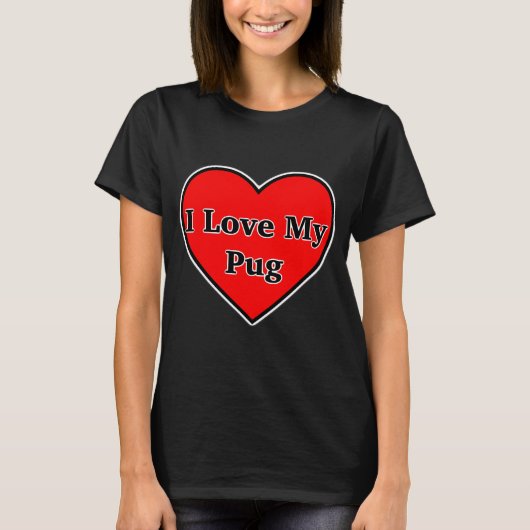 パグ犬のフォークアート Tシャツ (正面)