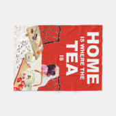 パグ犬のフリースのブランケット フリースブランケット (正面(横))