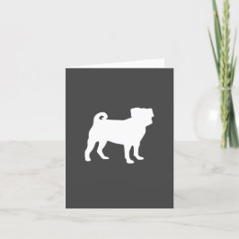 パグ犬のベイビーシャワーテーマ 子犬 性別問わず サンキューカード