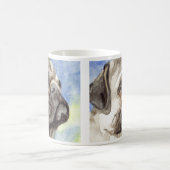 パグ犬のマグ コーヒーマグカップ (中央)