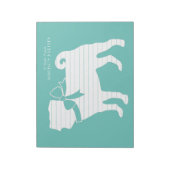 パグ犬の子犬メモ帳 ノートパッド (回転)