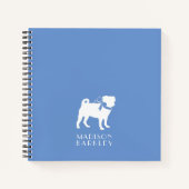 パグ犬の子犬 ノートブック (正面)