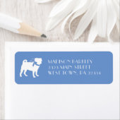 パグ犬の子犬 ラベル (インサイチュ)