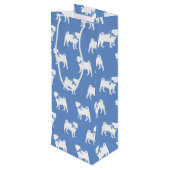 パグ犬の子犬 ワインギフトバッグ (裏面アングル)