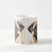 パグ犬の恋人マグ犬のママのマグ コーヒーマグカップ (中央)