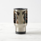 パグ犬の恋人マグ犬のママのマグ トラベルマグ (中央)