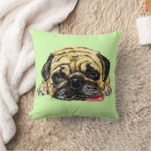 パグ犬の枕 クッション (ブランケット)