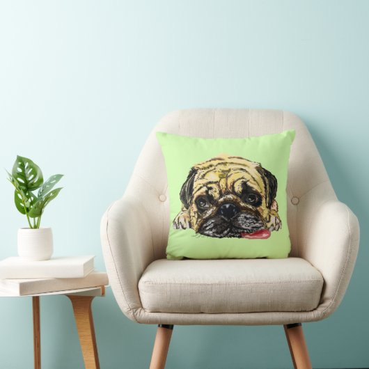 パグ犬の枕 クッション (椅子)