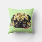 パグ犬の枕 クッション (裏面)
