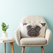 パグ犬の枕 ランバークッション (椅子)