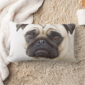 パグ犬の枕 ランバークッション (ブランケット)