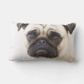 パグ犬の枕 ランバークッション (裏面)