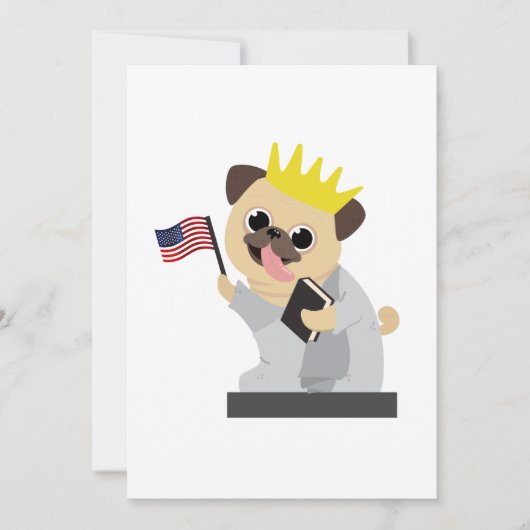 パグ犬の独立記念日 – 7月4日 (正面)