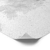 パグ犬の白黒の水色01 ポスター (角)