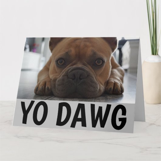 パグ犬の誕生日オーバーサイズカード カード (正面)
